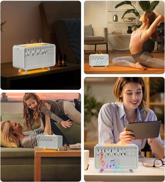 SilentAuras™ Sleep Care - White Noise Bluetooth Speaker Night Light Humidifier