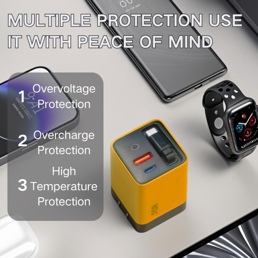 3-in-1 Charger with Retractable Cables