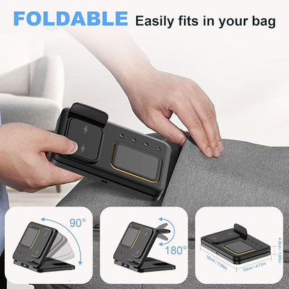 5 in 1 LED Digital Alarm Clock & Fast Charging Dock Station