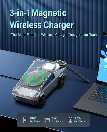 CyberDock 3-in-1 Wireless Charger