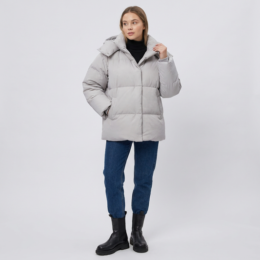 Hooded Lightweight Quilted Puffer Jacket for Women